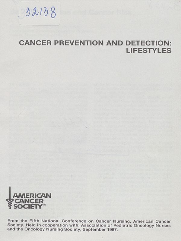 Cancer prevention and detection: lifestyles