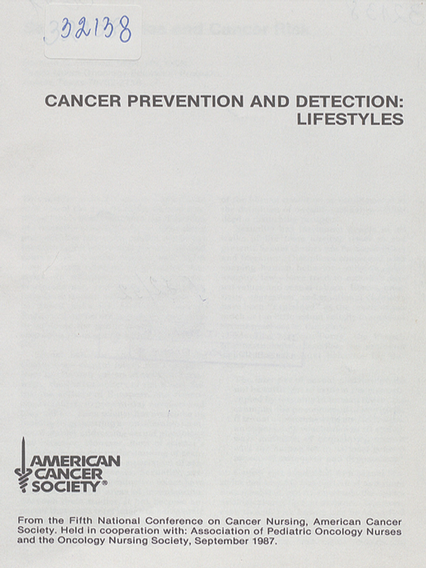 Cancer prevention and detection: lifestyles
