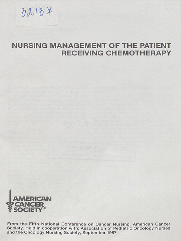 Nursing management of the patient receiving chemotherapy
