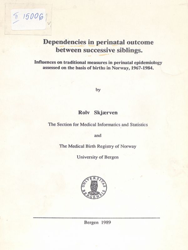 Dependencies in perinatal outcome between successive siblings