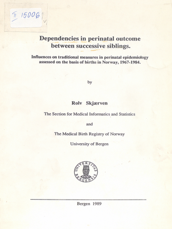 Dependencies in perinatal outcome between successive siblings