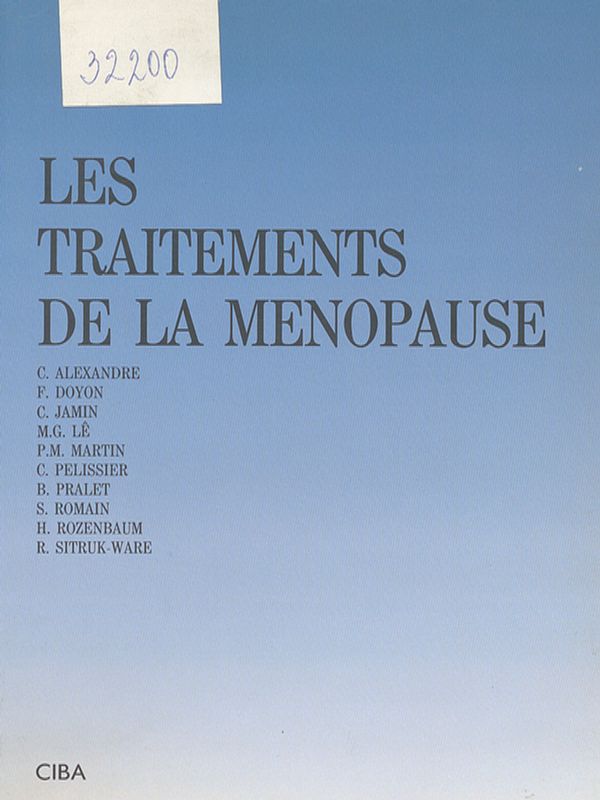 Les traitements de la menopause
