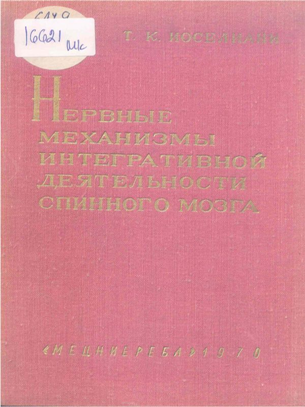 Нервные механизмы интегративной деятельности спинного мозга