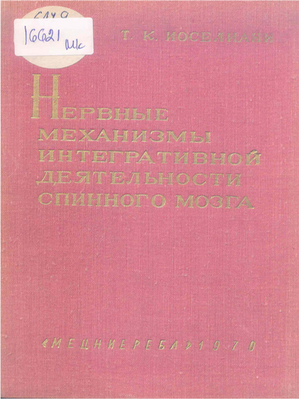 Нервные механизмы интегративной деятельности спинного мозга