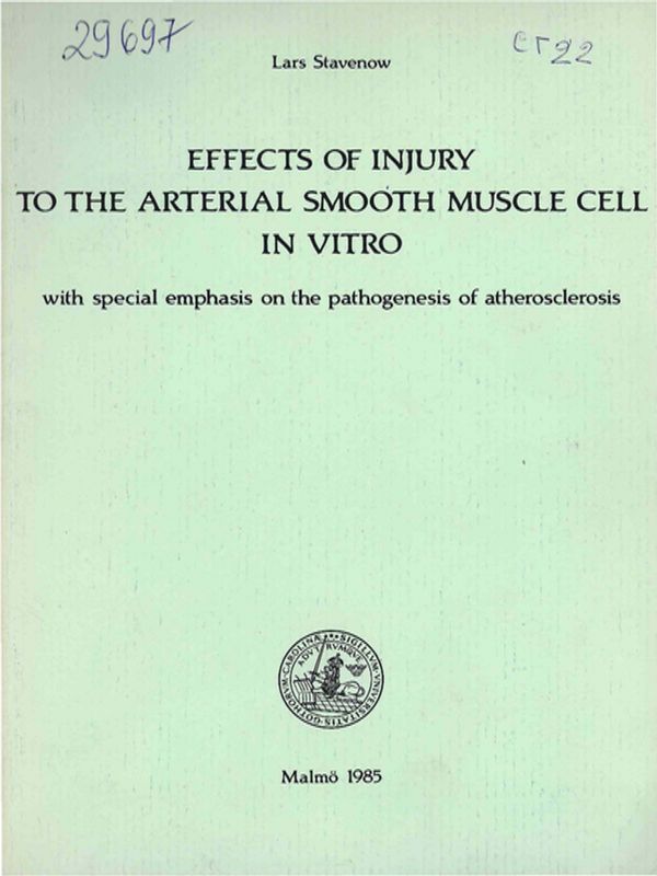 Effects of injury to the arterial smooth muscle cell in vitro