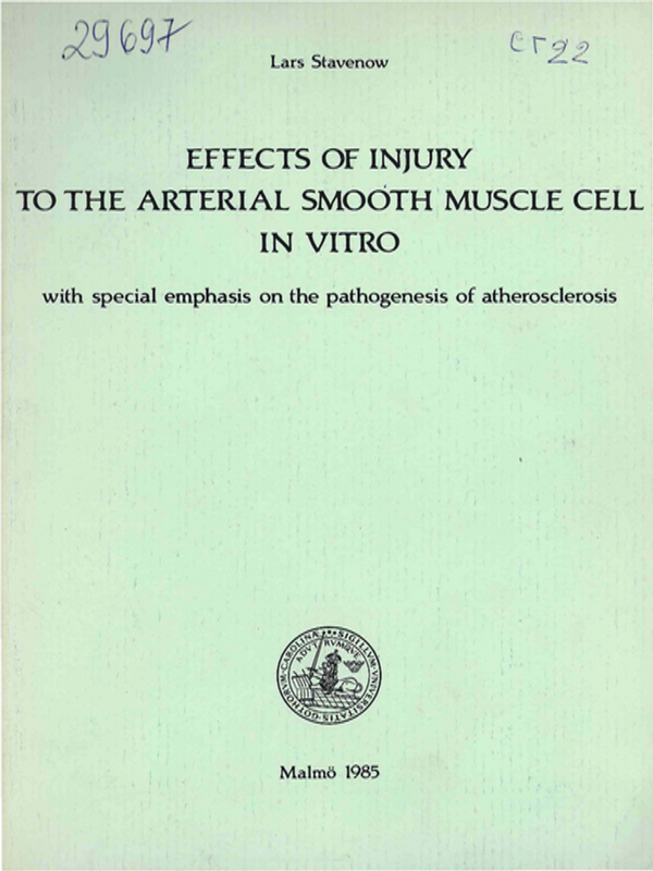 Effects of injury to the arterial smooth muscle cell in vitro