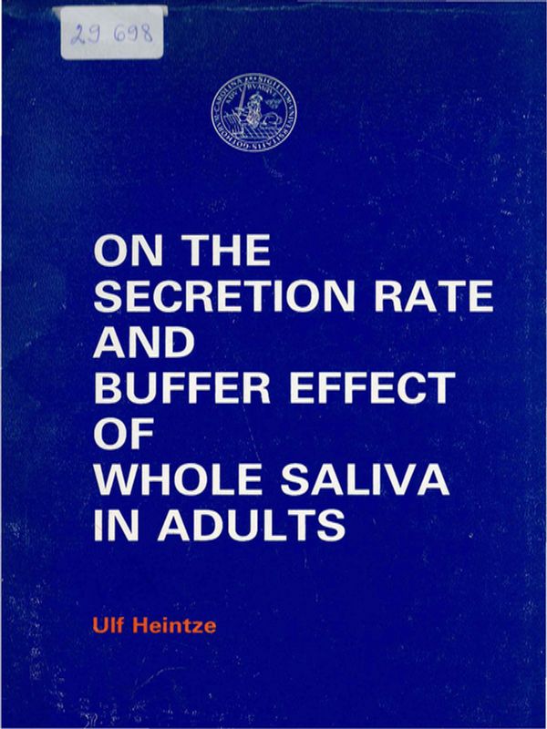 On the secretion rate and buffer effect of whole saliva in adults