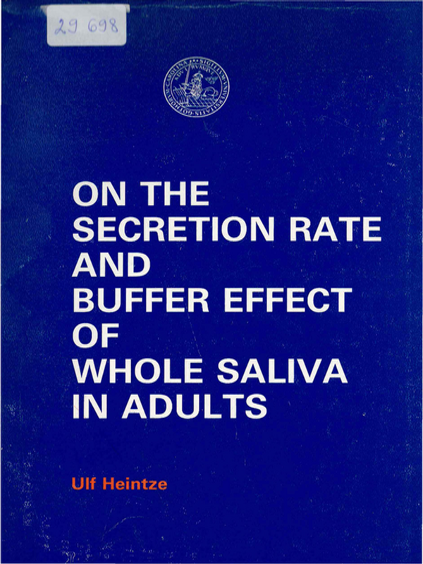On the secretion rate and buffer effect of whole saliva in adults