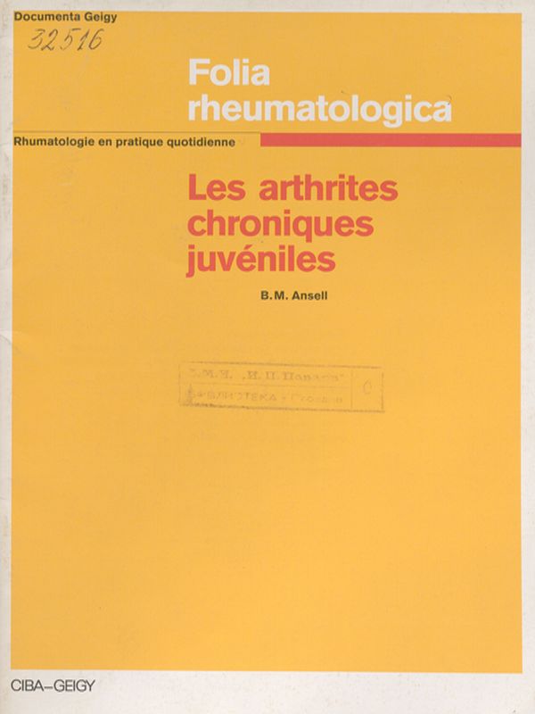 Les arthrites chroniques juveniles