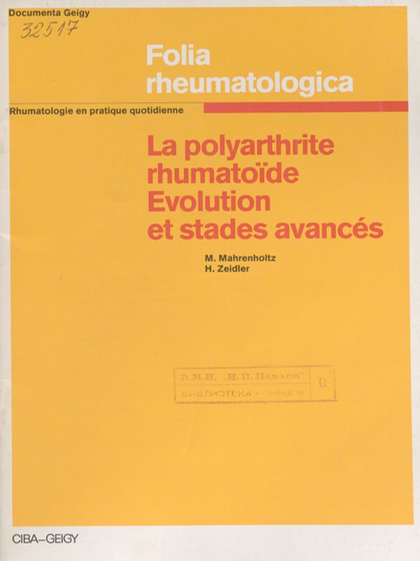 La polyarthrite rhumatoide : Evolution et stades avances