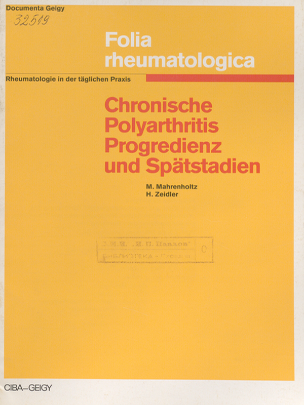 Chronische polyarthritis : Progredienz und Spatstadien