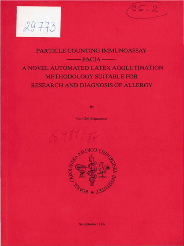 Particle counting immunoassay (PACIA)