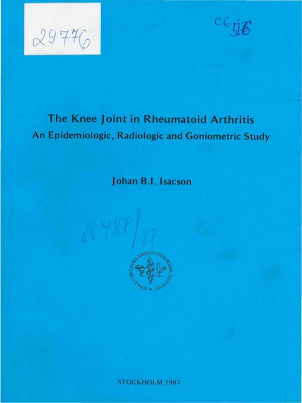 The knee joint in rheumatoid arthritis
