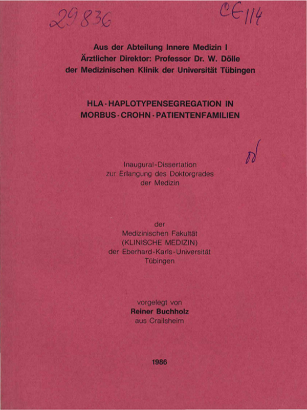 HLA-Haplotypensegregation in Morbus-Chrohn-Patientenfamilien