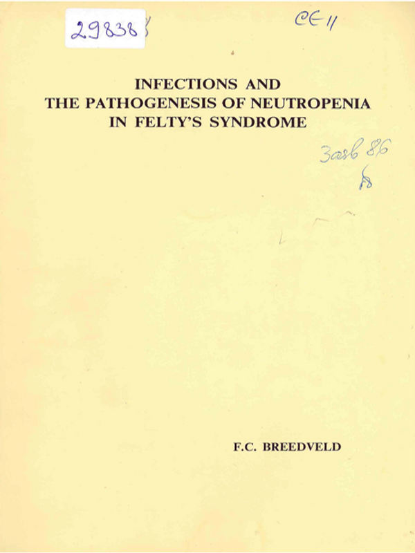 Infections and the pathogenesis of neutropenia in Felty's syndrome