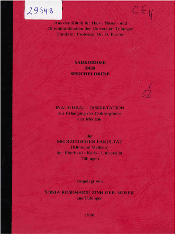Sarkoidose der Speicheldruse
