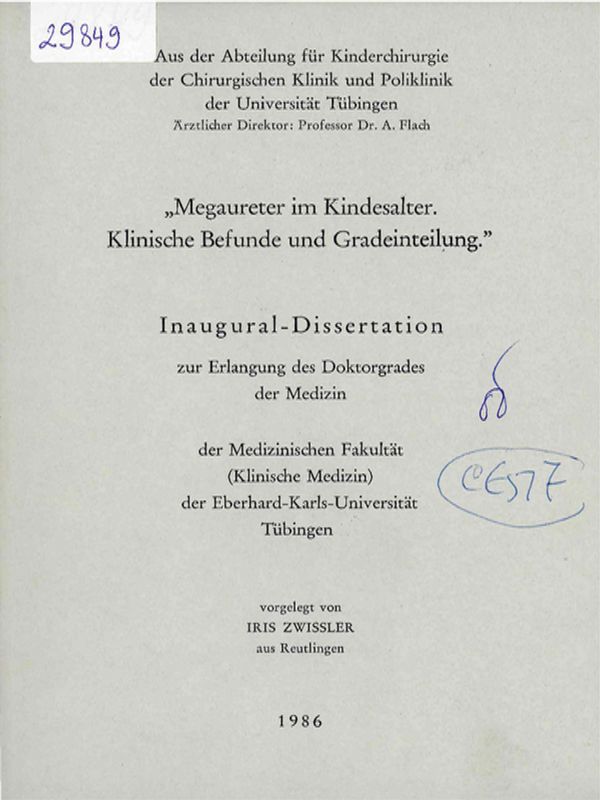 Megaureter im Kindersalter. Klinische Befunde und Gradeinteilung