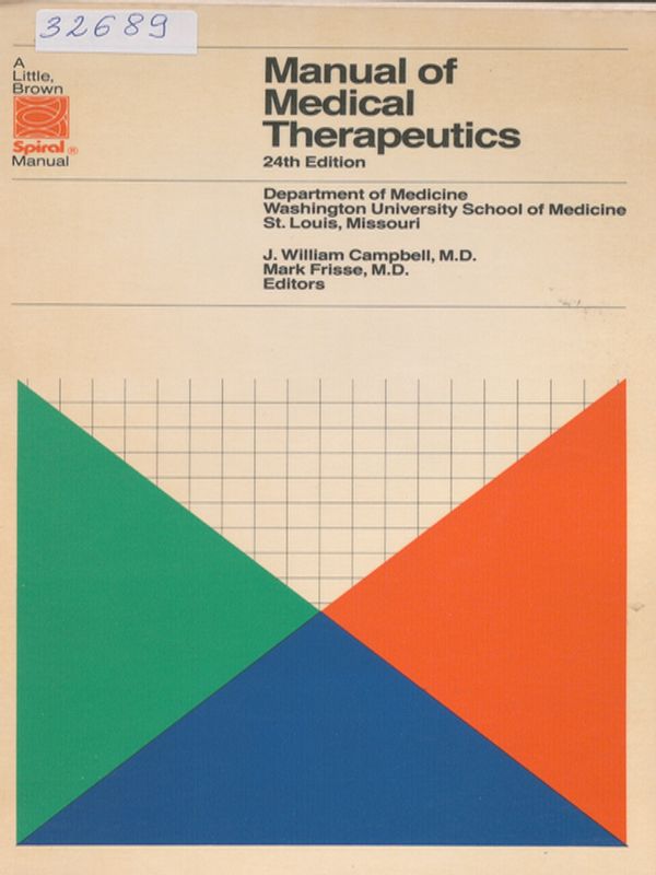 Manual of medical therapeutics