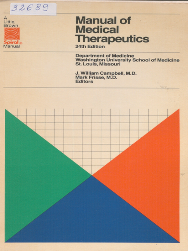Manual of medical therapeutics