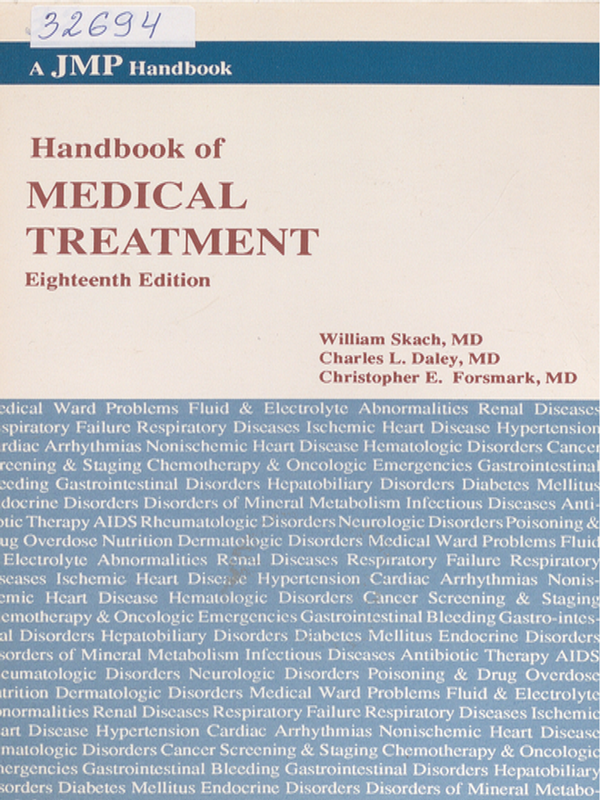 Handbook of medical treatment