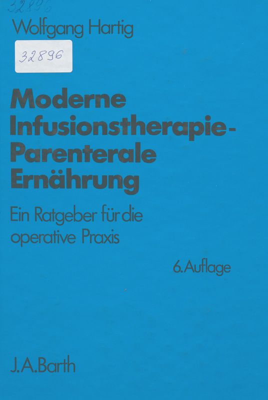 Moderne Infusionstherapie Parenterale Ernahrung