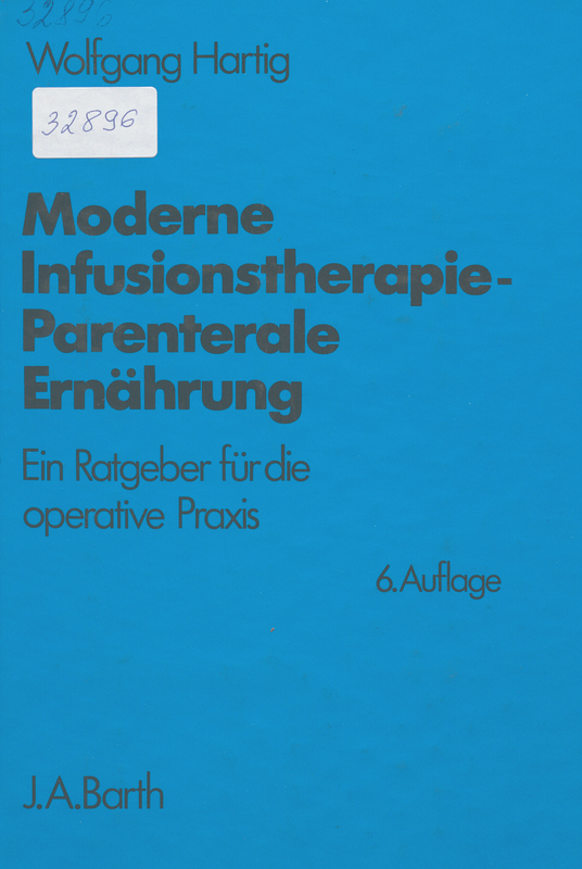 Moderne Infusionstherapie Parenterale Ernahrung