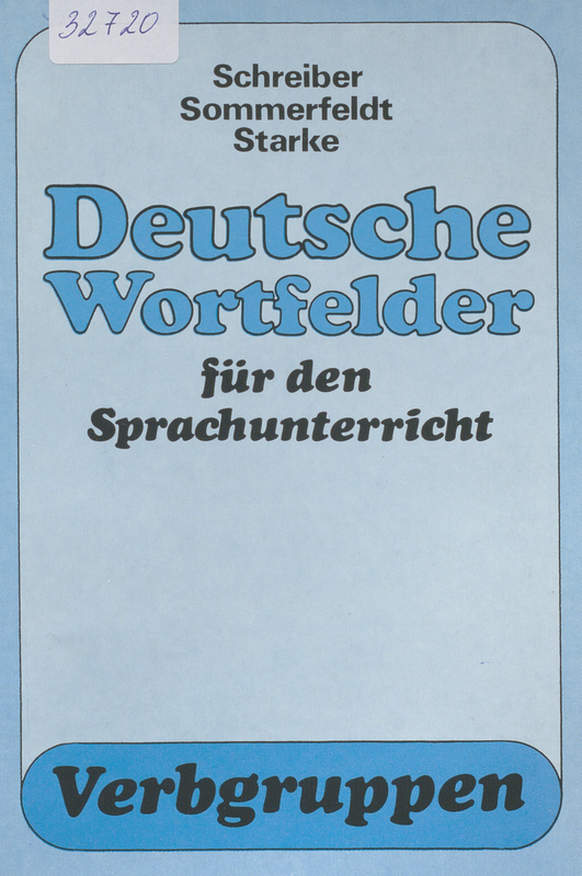 Deutsche Wortfelder fur den Sprachunterricht